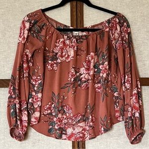Billabong Boho Flowy Floral Blouse - Size Small